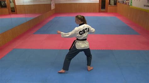 Taekwondo Poomsae Taeguk 8 Tkd Form Taegeuk 8 Youtube