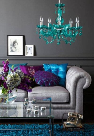 Purple Teal And Silver Living Room Decor Pinterest