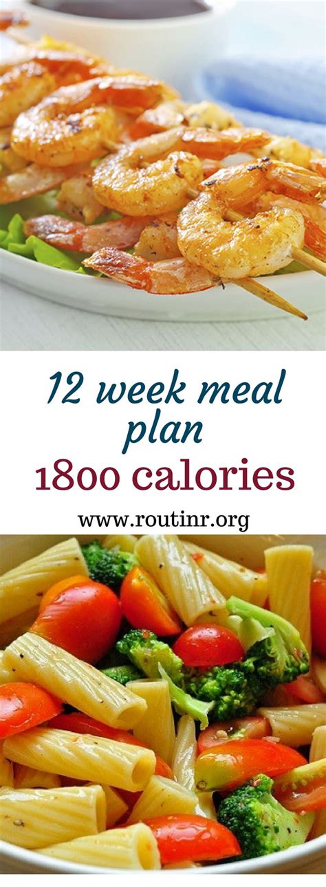 12 Week 1800 Calorie Meal Plan By Davidwallace Routinr