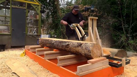 100 Dollar Portable Sawmill Chainsaw Mill Diy Youtube Homemade