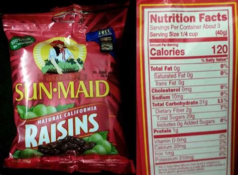 Sun Maid Organic Raisins Nutrition Facts Genaroroegner 99