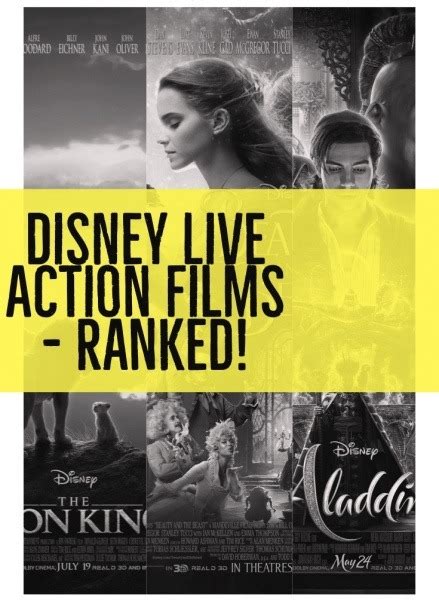 Disney Live Action Films Ranked