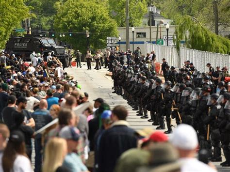 Anti Fascists Protest Neo Nazi Rally In Georgia As Riot Police Keep Order