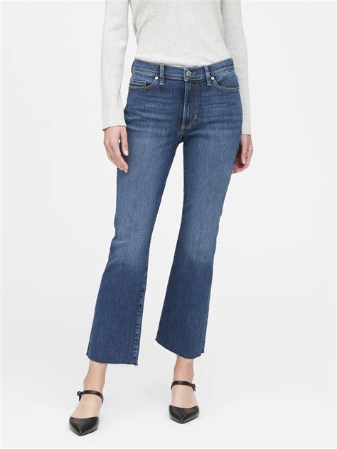 Mid Rise Crop Flare Jean Banana Republic Cropped Flare Jeans