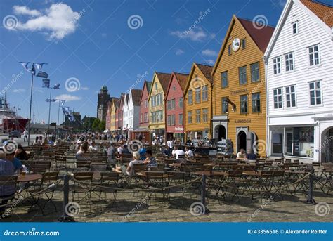 Bryggen Hanseatic League Houses In Bergen Norway Editorial Photo
