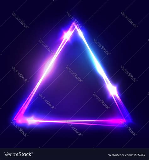 Neon Sign Triangle Background Royalty Free Vector Image