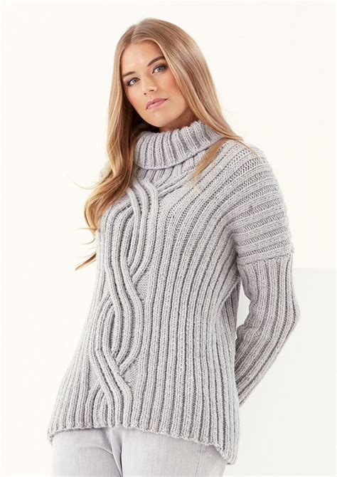 005 Ribbed Sweater Womens Knitting Pattern Rowan
