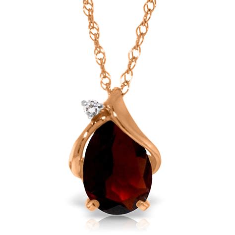 This pendant features a heart motif, which is embellished with garnets and has a hinged locket on the back. 2.03 CTW 14K Solid Rose gold fine Necklace 16-24" Diamond Garnet | eBay