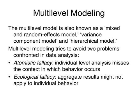Ppt Multilevel Modeling In Health Research Powerpoint Presentation