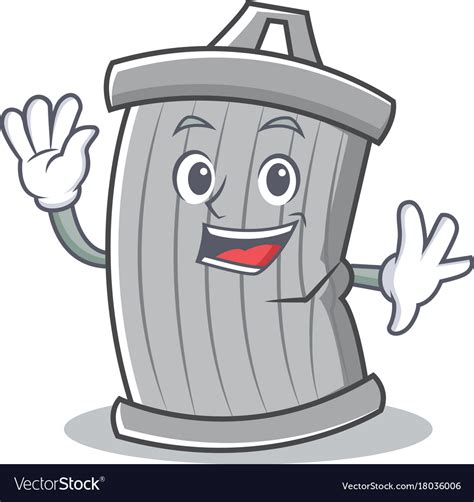 Trash Bin Cartoon Image