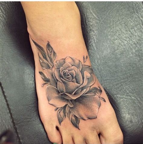 Rose Foot Tattoo Would Love This But In A Vintage Pastel Colors