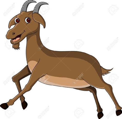 Goat Cartoon Running Royalty Free Cliparts Vectors And Stock