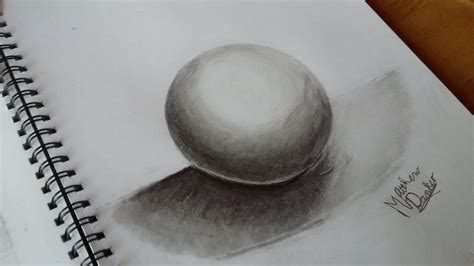 How To Draw A 3d Sphere Using Pencil Shading Youtube