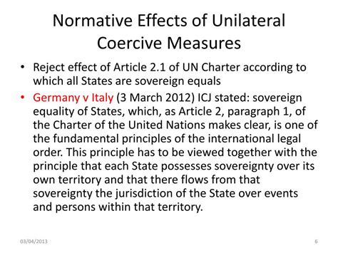 Ppt Unilateral Coercive Measures And International Law Powerpoint