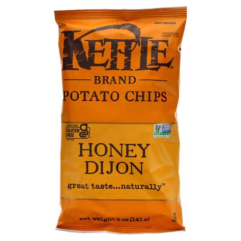 Kettle Foods Potato Chips Honey Dijon 5 Oz 141 G Discontinued Item