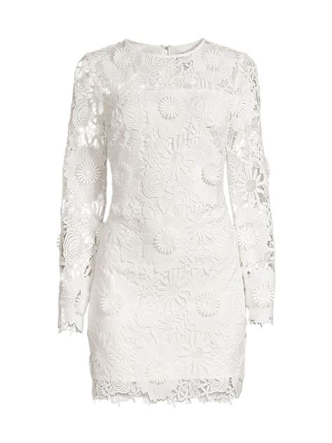 Milly Nessa 3d Floral Lace Dress In White Lyst