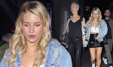 Lottie Moss Flashes Wears Patent Miniskirt On London Night Out Daily Mail Online