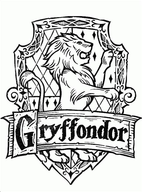 Gryffindor Coloring Pages Coloring Home