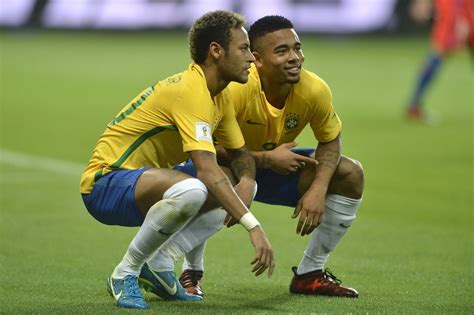 bem na foto entenda comemoração de neymar e gabriel jesus contra o chile seleção brasileira
