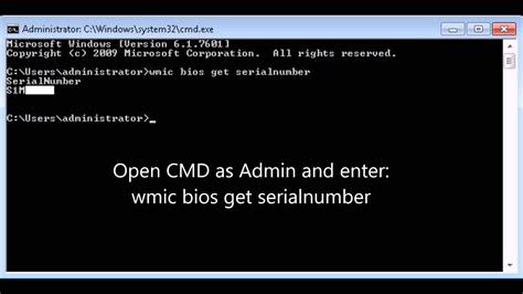 How To Get The Serial Number Of A Laptop Through Command Prompt Youtube