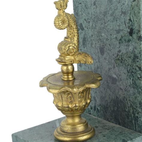 Belle Marble Bookend With Brass Dolphins For Sale At 1stdibs