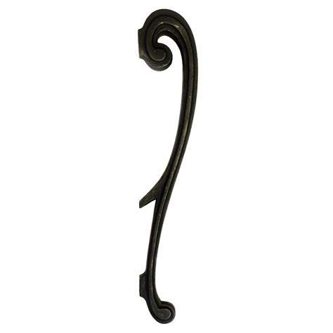 French Curve Commercial Cast Iron Door Pull Entry Hardware 1575 Inch