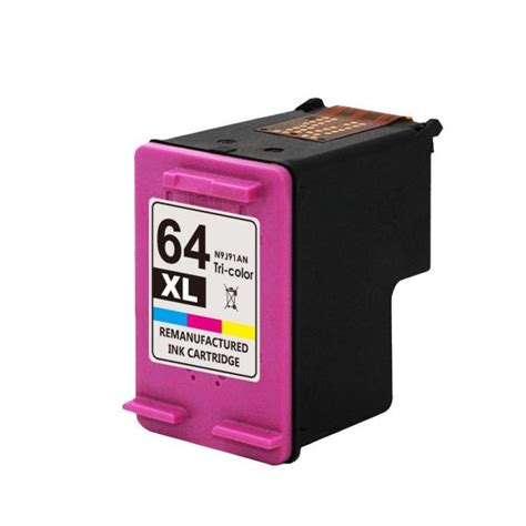 Remanufactured Hp 64xl N9j91an Tri Color High Yield Ink Cartridge By