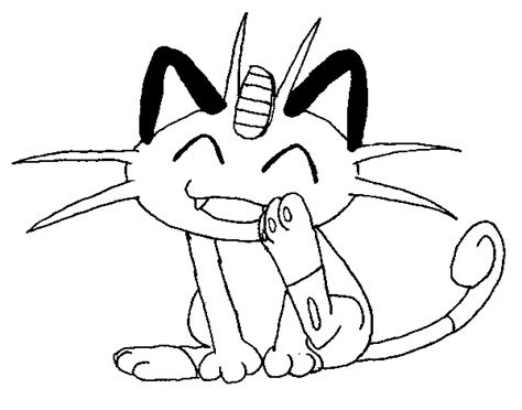 76 Meowth Coloring Page