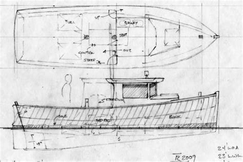 Big Alder 24 Simple Flat Bottomed Workboat Boat Design Wooden Boat