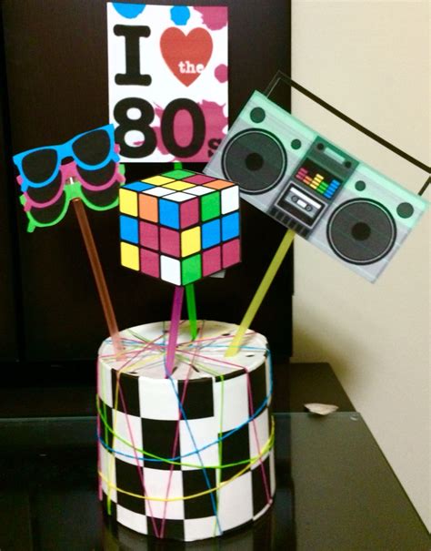 80s Themed Centerpieces 80s Theme Party 80s Party Decorations 80s