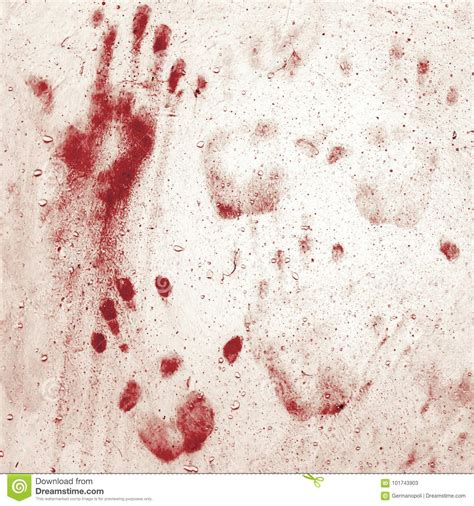 Bloody Handprints On Wall Stock Image Image Of Blood 101743903