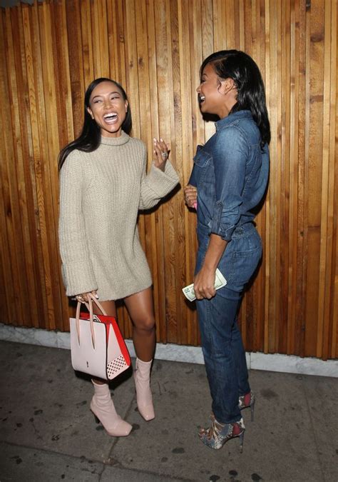 christina milian and bff karrueche tran share a sexy smooch as they meet for dinner mirror online