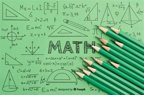 Mathematics Geometry And Formulas With Green Pencils