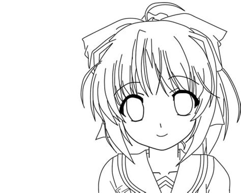 Anime Girl Lineart By Kyonchii On Deviantart