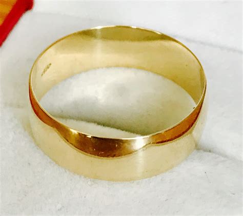 Excellent Vintage 9ct Yellow Gold Mens Wedding Ring Fully Hallmarked
