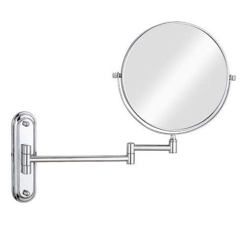 buy gurun 8 inch two sided swivel wall mount makeup mirror with 5x magnification chrome finish