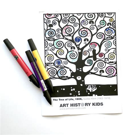 Gustav Klimt For Kids The Tree Of Life Gratitude Project — Art