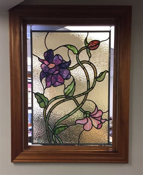 Art Nouveau Stained Glass Flower Panel By Williamsstainedglass