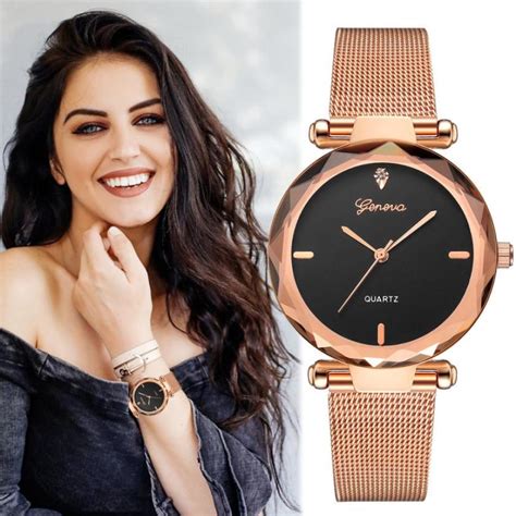 Classic Mesh Band Wrist Watches Women Luxury Stainless Steel Band