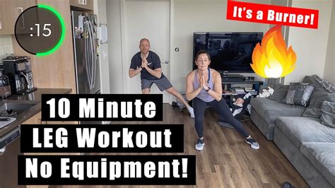 10 Minute Leg Workout Without Equipment Youtube
