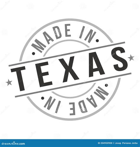 Made In Texas Stamp Logo Icon Symbol Design Seal Badge National
