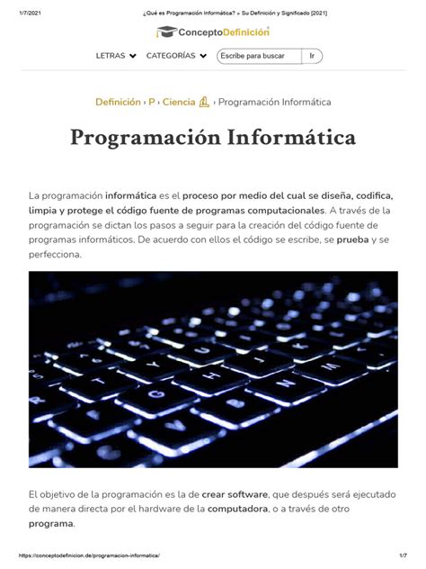 ¿qué Es Programación Informática Su Definición Y Significado 2021