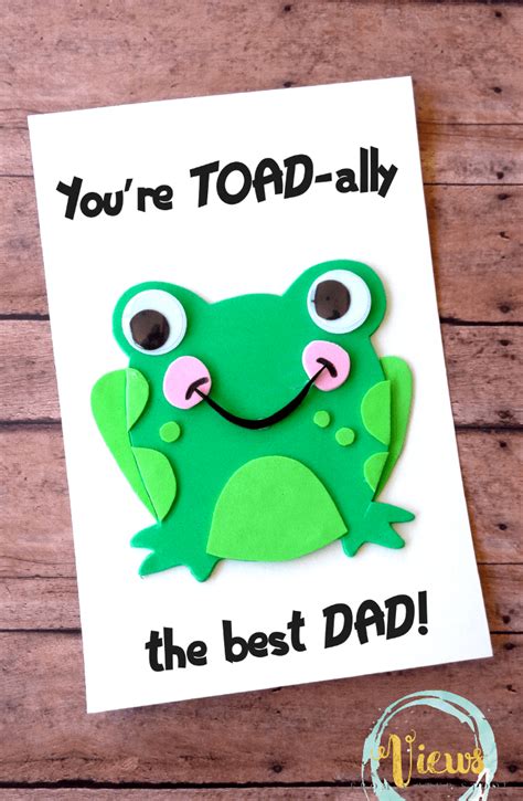 Homemade fathers day card ideas. Toad-ally Awesome Handmade Fathers Day Card-Views From a Step Stool