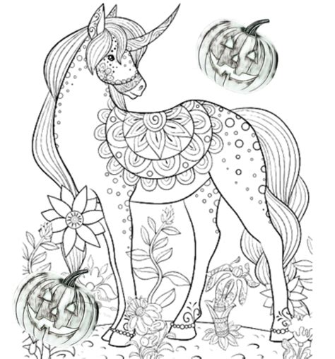 Top 8 : Halloween Day Coloring Pages Drawings for Unicorn | Just Quikr