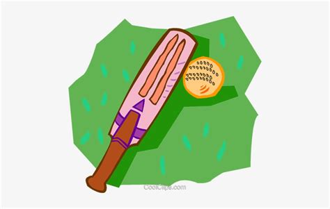 Cricket Bat And Ball Royalty Free Vector Clip Art Illustration