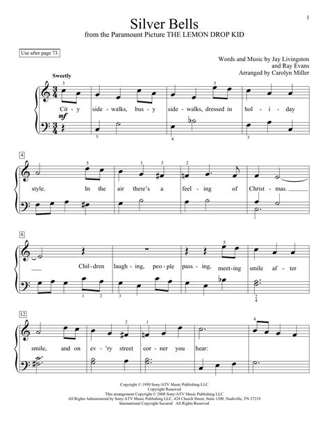 Carolyn Miller Silver Bells Sheet Music And Printable Pdf Music Notes