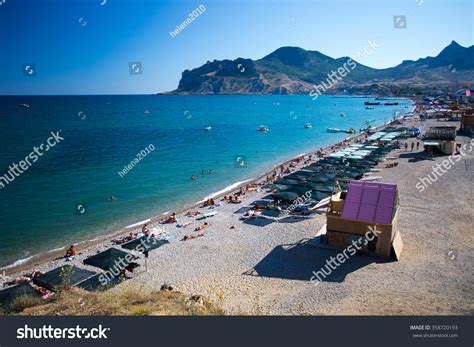 Zdjęcie stockowe Nudist Beach Summer Koktebel Crimea Summer