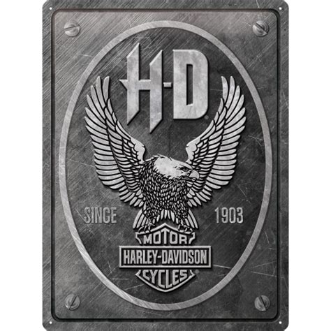 Harley Davidson Motorcycles Logo Since 1903 Embossed Steel Etsy