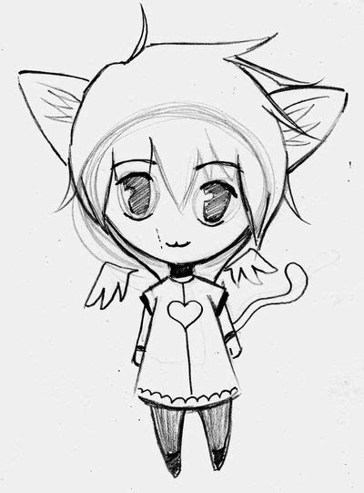 Kawaii Neko Girl 3 Sketch By Loveayume On Deviantart