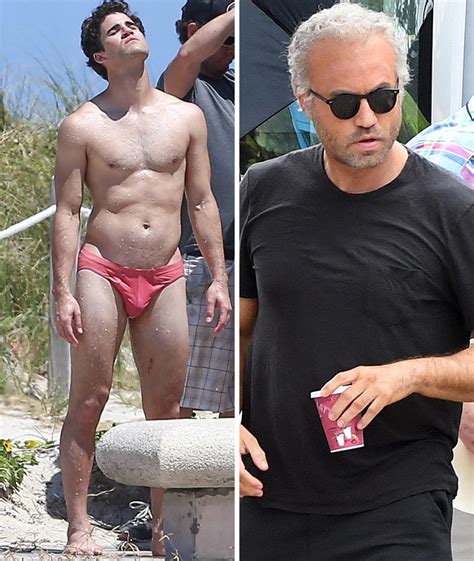 Darren Criss Rocks A Speedo In Miami During Filming For Versace American Crime Story Photos